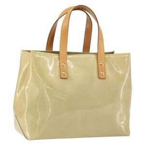 LOUIS VUITTON Monogram Vernis Reade PM Hand Bag Beige M91334 LV Auth ep12426
